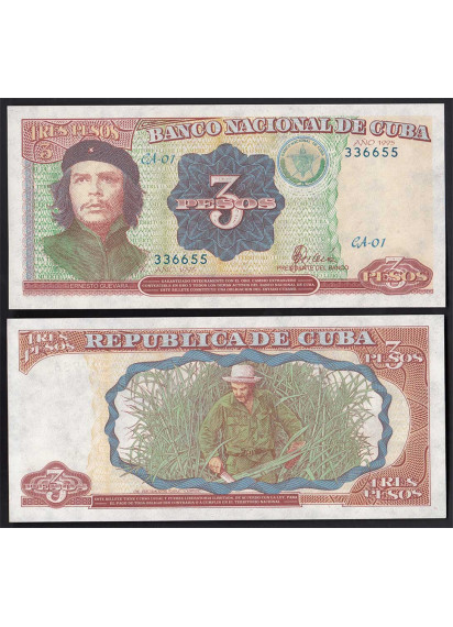 Che Guevara  3 Pesos 1995 Fior di Stampa